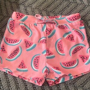 Kids Watermelon Print Swim Trunks